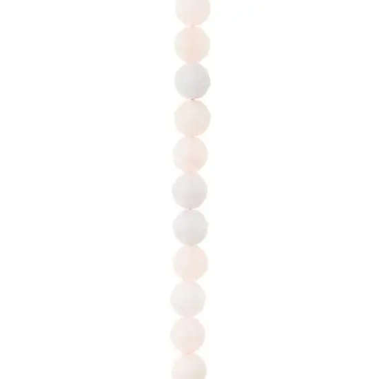 Pink Faceted Silverite Quartz Round Beads, 8mm by Bead Landing&trade; {1}