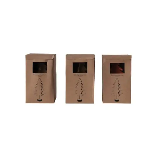 Hello Honey&reg; 26" Wool Felt Tree Set with Color Contrasting Stitch & Wood Slice Base {4}