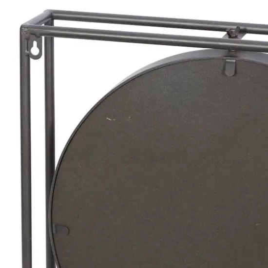 52" Gray Metal Modern Wall Mirror {7}