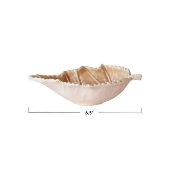 Hello Honey 6.5" Brown Enameled Aluminum Leaf Shaped Dish {5}