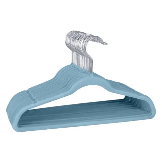 Laura Ashley Kids Velvet Hangers, 25ct. Light Blue {1}