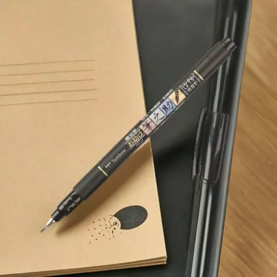 Tombow Fudenosuke Black Soft Tip Brush Pen {6}