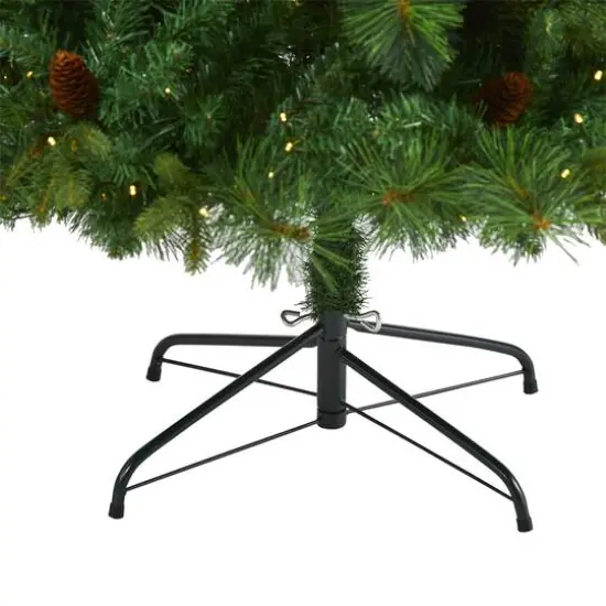 6.5ft. Pre-Lit West Virginia Mixed Pine Artificial Christmas Tree, Clear LED Lights {5}