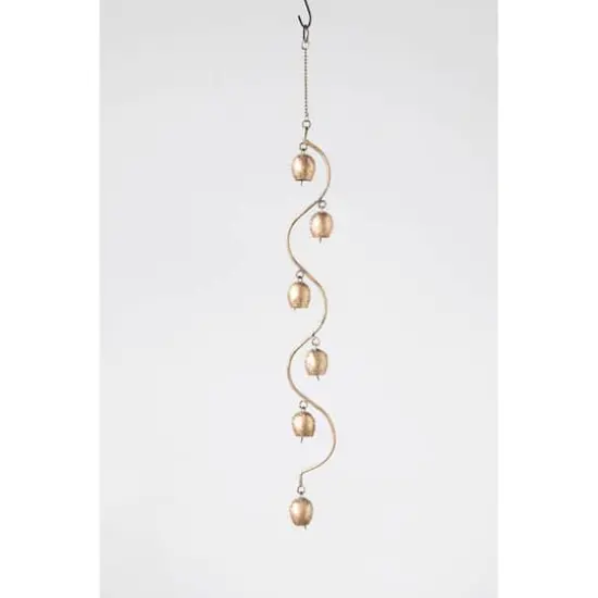Hello Honey&reg; 2.5" Antique Brass Finish Hanging Metal Bells D&eacute;cor {3}