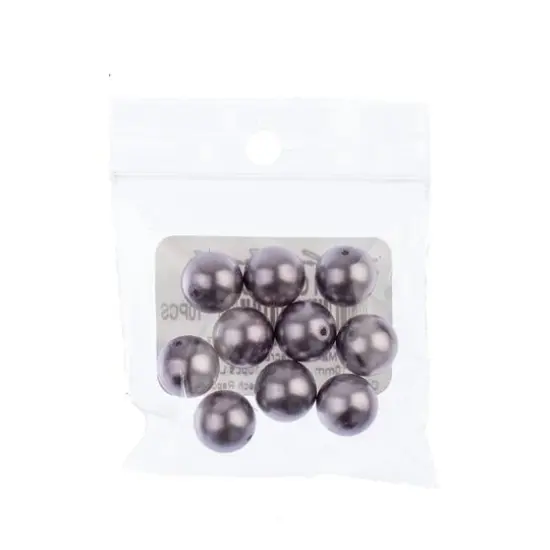 Preciosa Maxima 10mm Glass Nacre Pearls, 10ct. Lavender {3}