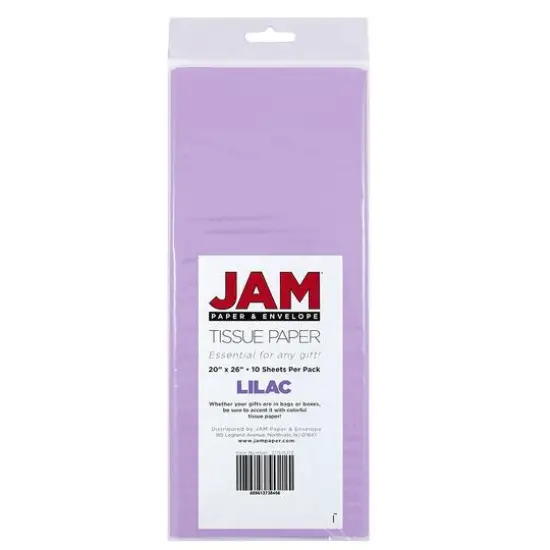 JAM Paper 20" x 26" Tissue Paper, 2 Packs of 10 Sheets Lilac Purple {6}