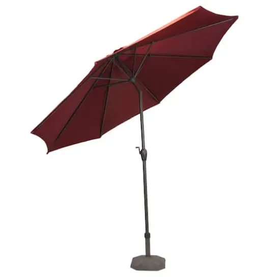 9ft. Burgundy Outdoor Patio Market Umbrella {4}