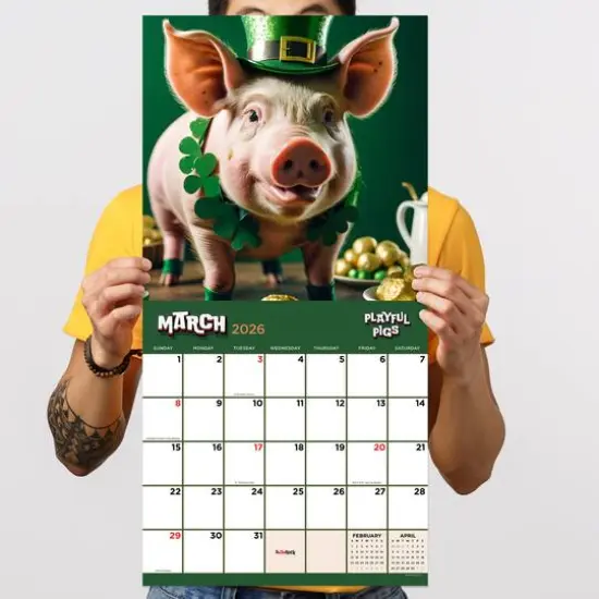 2026 Playful Pigs Wall Calendar {5}