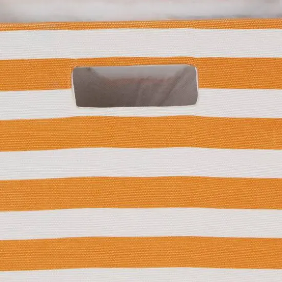 DII&reg; Striped Square Storage Cube Pumpkin Spice {5}