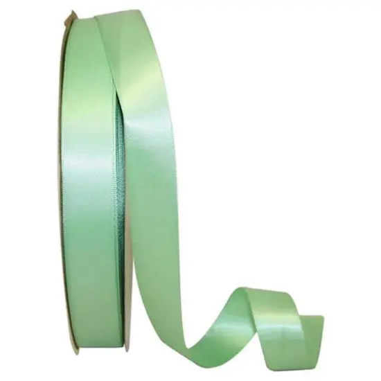 JAM Paper 7/8" x 100yd. Double Face Satin Ribbon Mint {1}