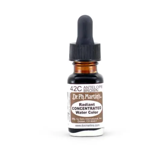 Dr. Ph. Martin's® Radiant Concentrated Watercolor, 0.5oz. 43C Antelope Brown {1}