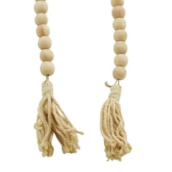 Light Brown Wood Bohemian Garland, 87" x 1" x 1" {4}