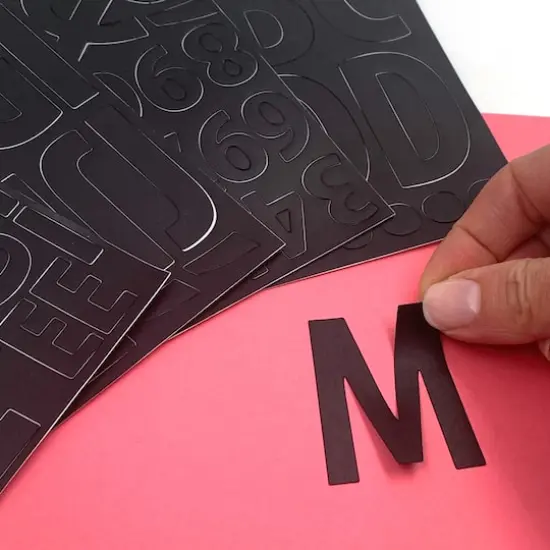 ArtSkills® 1" to 2" Black 250 Piece Vinyl Poster Letter Set {3}