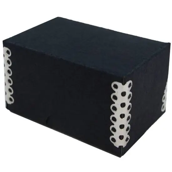 JAM Paper Desktop Business Card Box Black Kraft {4}