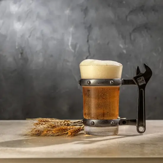 JoyJolt&reg; Tools Collection 17oz. Adjustable Wrench Handle Single Beer Mug {3}