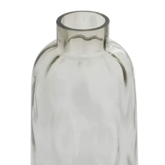 17" Gray Coastal Glass Vase {5}