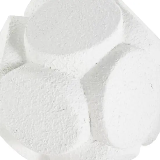 White Resin Textured Orbs Set {6}