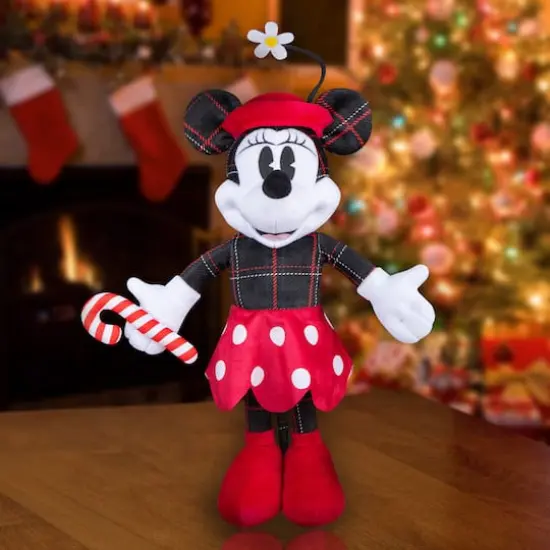 18" Christmas Minnie Mouse in Vintage Plaid Holiday Greeter  {3}