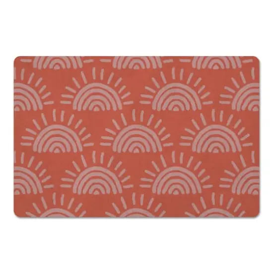 Sun Pattern Floor Mat Pink {1}