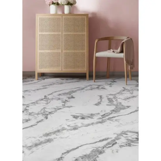 FloorPops Piazza Marble Peel & Stick Floor Tiles {7}