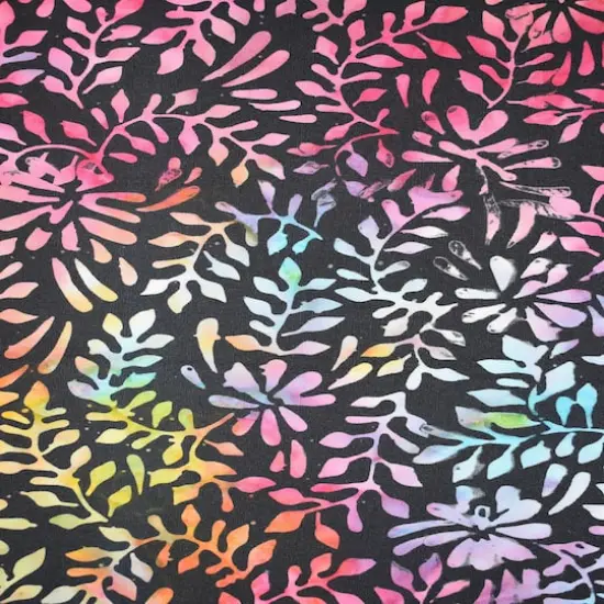 Feldman Batik Rainbow Clover Petal Cotton Fabric {4}