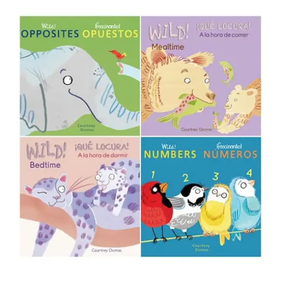 Child's Play Books Wild! Concepts Bilingual Spanish & English Board Book Set {4}