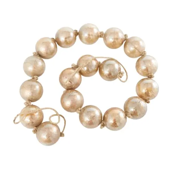 8ft. Extra Long Handmade Glass Beaded Garland with Tassels Brown {5}