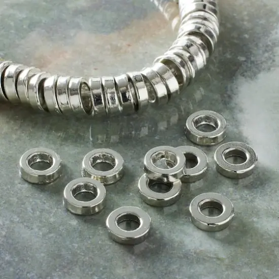 Silver Metal Disc Beads by Bead Landing&trade; {3}