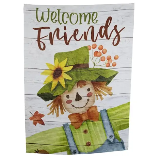 40" x 28" Scarecrow Welcome Friends Fall Harvest Outdoor House Flag {3}