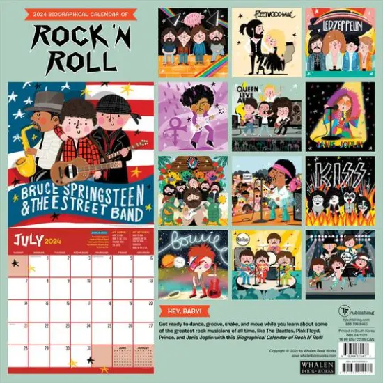 TF Publishing 2024 Rock 'n Roll Biographies Calendar {3}