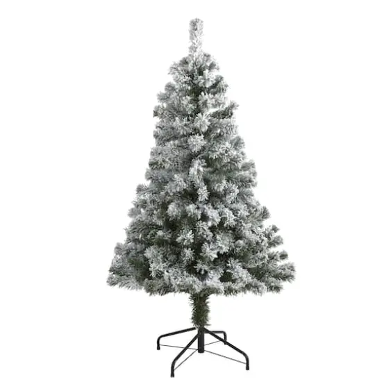 4ft. Unlit Flocked West Virginia Fir Artificial Christmas Tree {1}