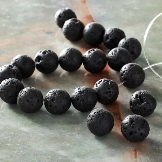 Black Lava Quartz Round Beads, 10mm by Bead Landing&trade; {3}