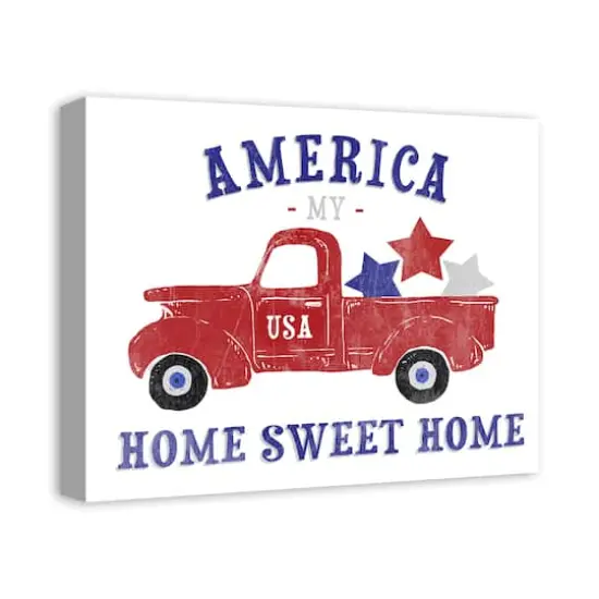 America My Home Sweet Home Canvas Wall Art {3}