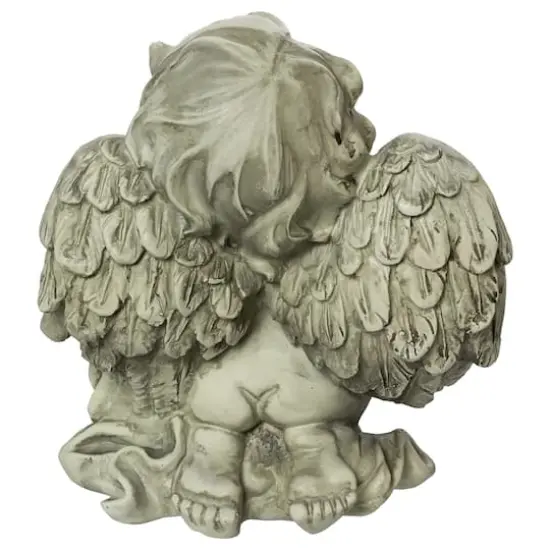 6" Heavenly Gardens Kneeling Cherub Angel Outdoor Garden Statue {6}