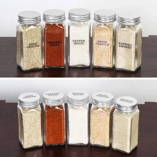 4oz. Glass Spice Jars Set {4}