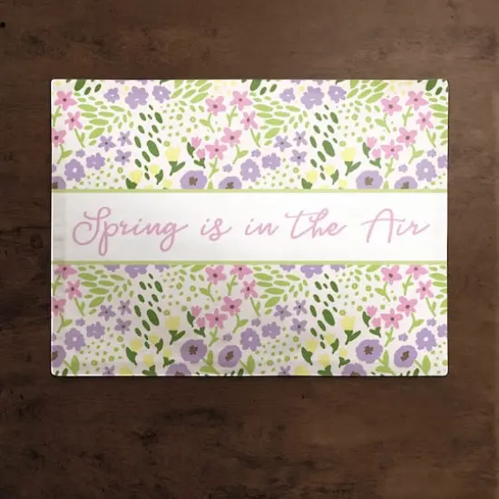 Whimsical Spring Floral Placemat 18" x 14" Cotton Twill Placemat {3}