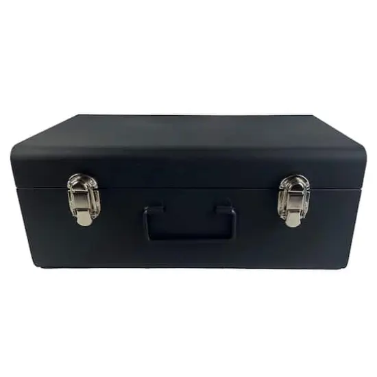 Black Large Metal Storage Box by Artist's Loft&trade; {1}