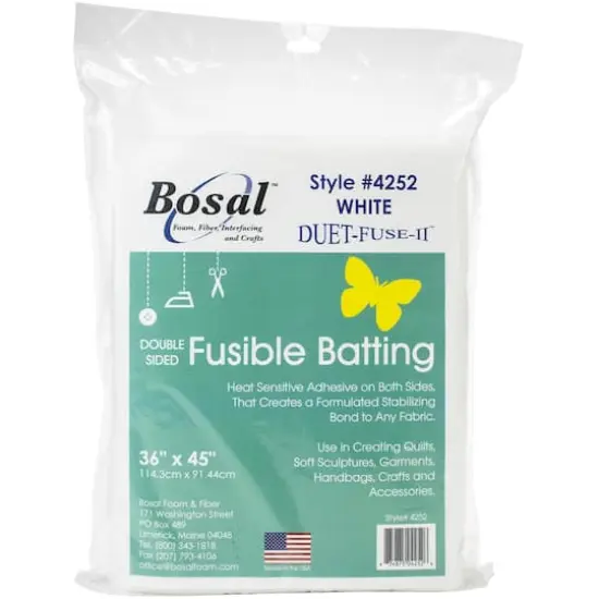 Bosal Duet-Fuse-II Double-Sided Fusible Batting, 36" x 45" {1}
