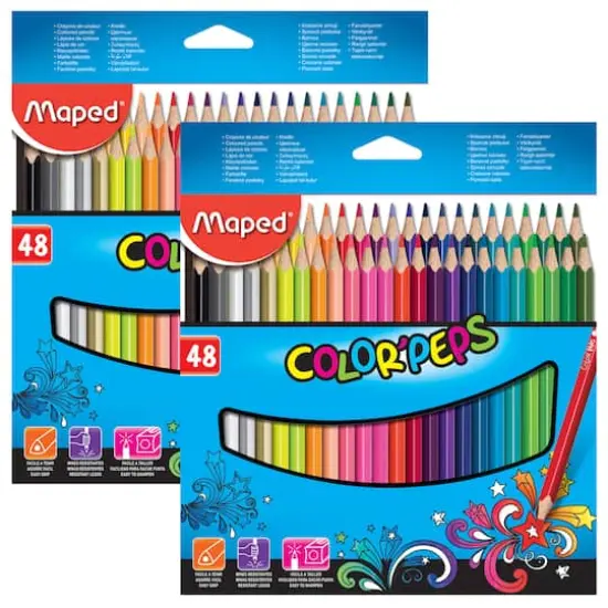 Maped&reg; Color'Peps Triangular Colored Pencils, 2 Packs of 48 {1}