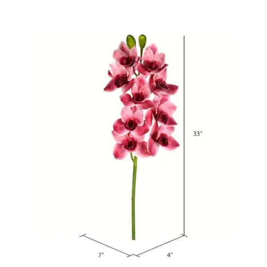 Real Touch&trade; Pink Boat Orchid Stem {3}