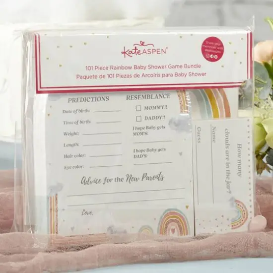 Kate Aspen Boho Rainbow Baby Advice Card & Baby Shower Game Set {7}