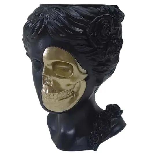 7.5" Golden Skull Mask Candle Holder by Ashland&reg; {3}