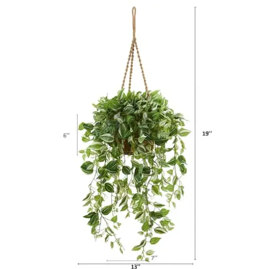 4.2ft. Wandering Jew Artificial Plant in Hanging Basket {3}