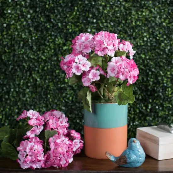 Artificial Light Pink Geranium Bush {11}