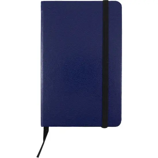 JAM Paper Small Hardcover Notebook with Elastic Band Blue {1}