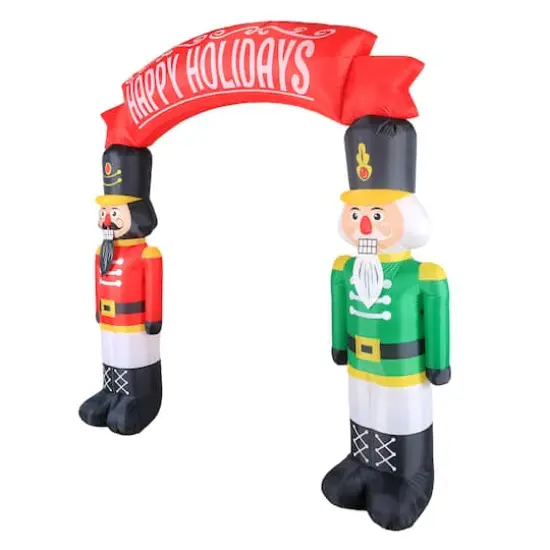 Airflowz&trade; 8ft. Inflatable Nutcrackers Archway {4}