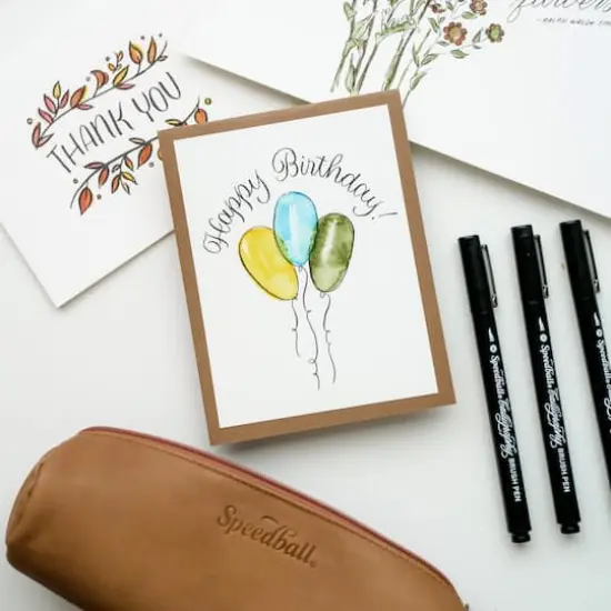 Speedball&reg; Hand Lettering Brush Marker Set {4}