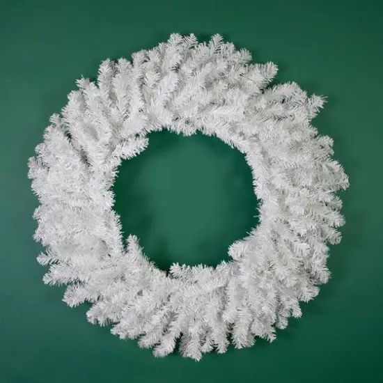 24" White Canadian Pine Artificial Christmas Wreath {9}
