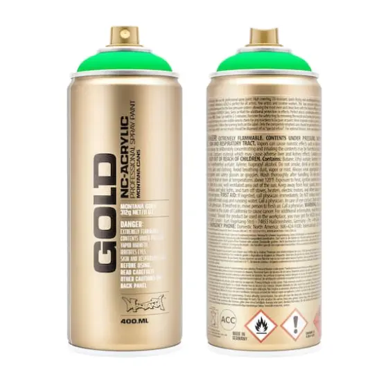 Montana&trade; Cans GOLD Flash Color Spray Paint, 400mL F6000 Acid Green {1}