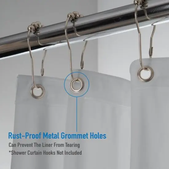 Bath Bliss 2 Piece Heavy Weight Shower Liner Gray {8}